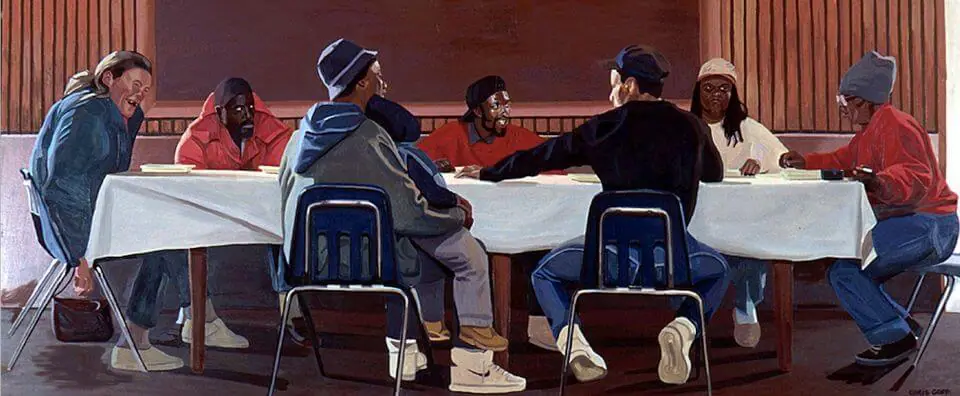 Mural of a Meal at Community Soup Kitchen of New Haven