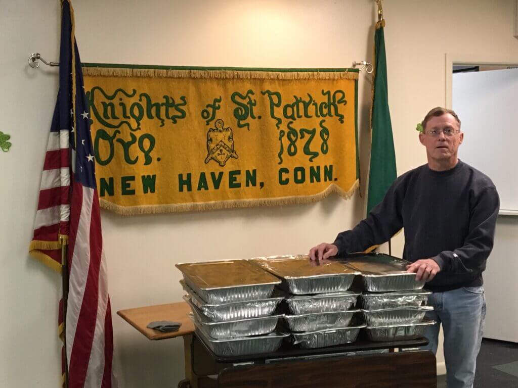 Trays of Food ready for sharing at Community Soup Kitchen New Haven