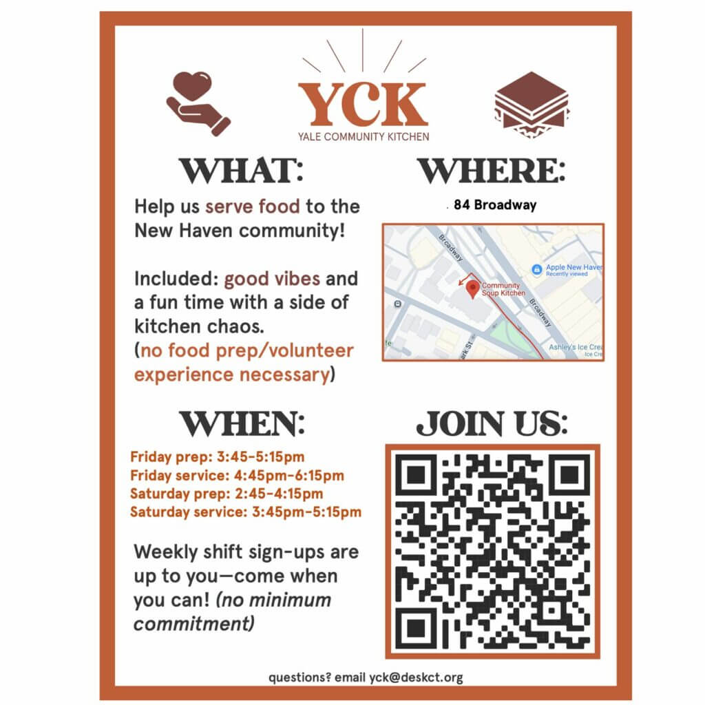 Yale Community Kitchen (YCK) Flyer